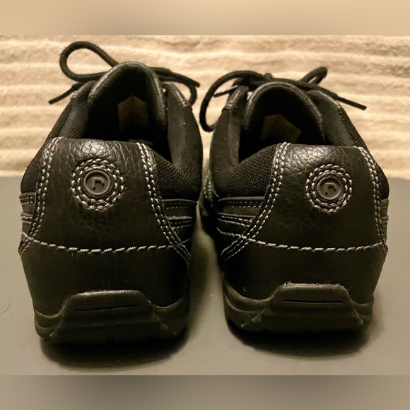 Rockport Men’s Black Leather Sneakers Size 7 - Picture 2 of 8